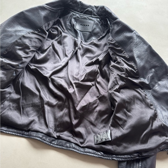 Blank NYC Good Vibes Faux Leather Moto Jacket Size S - Picture 3 of 5